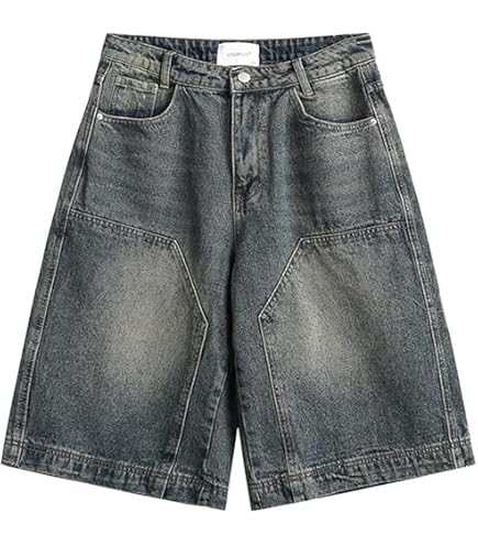 Amazon.com: OTEEGX Y2K Baggy Jean Shorts for Women Men Denim Pants