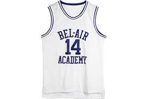 Amzdest 90s The Fresh Prince of Bel Air Academy #14 Jersey Shirt for Men and Women, Unisex Basketball Jersey for Theme Party