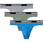 JINSHI Men's Bamboo Viscose G-String,Sexy thongs underwear,Low Rise Stretch and Big Ball Pouch Butt-Flaunting T-Back
