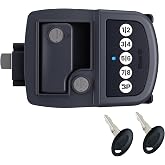 Bauer NE Bluetooth Keyless Entry Door Lock with Handle, Close Field Technology, Essential Camper Must Haves, Secure Trailer, Durable RV Door Latch, Convenient RV Lock Keyless Entry