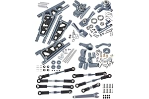 RCMYou Upgrades Part for 1/10 Slash/Rustler/Stampede/Hoss 4x4 VXL 4wd,Alloy Turnbuckles Camber Links,Caster Block,Steering Blocks,Rear Stub Axle Carriers,Steering Bellcranks,Suspension Arm,Titanium