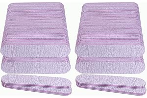 AHATOPIA Nail Files (100 Pack), 3.6 Inches Emery Board Nail Files for Acrylic and Natural Nails, 100/180 Grit Small Double Sided Fingernail Filer Bulk Mini Professional Finger Nail Filer Manicure Set Gray