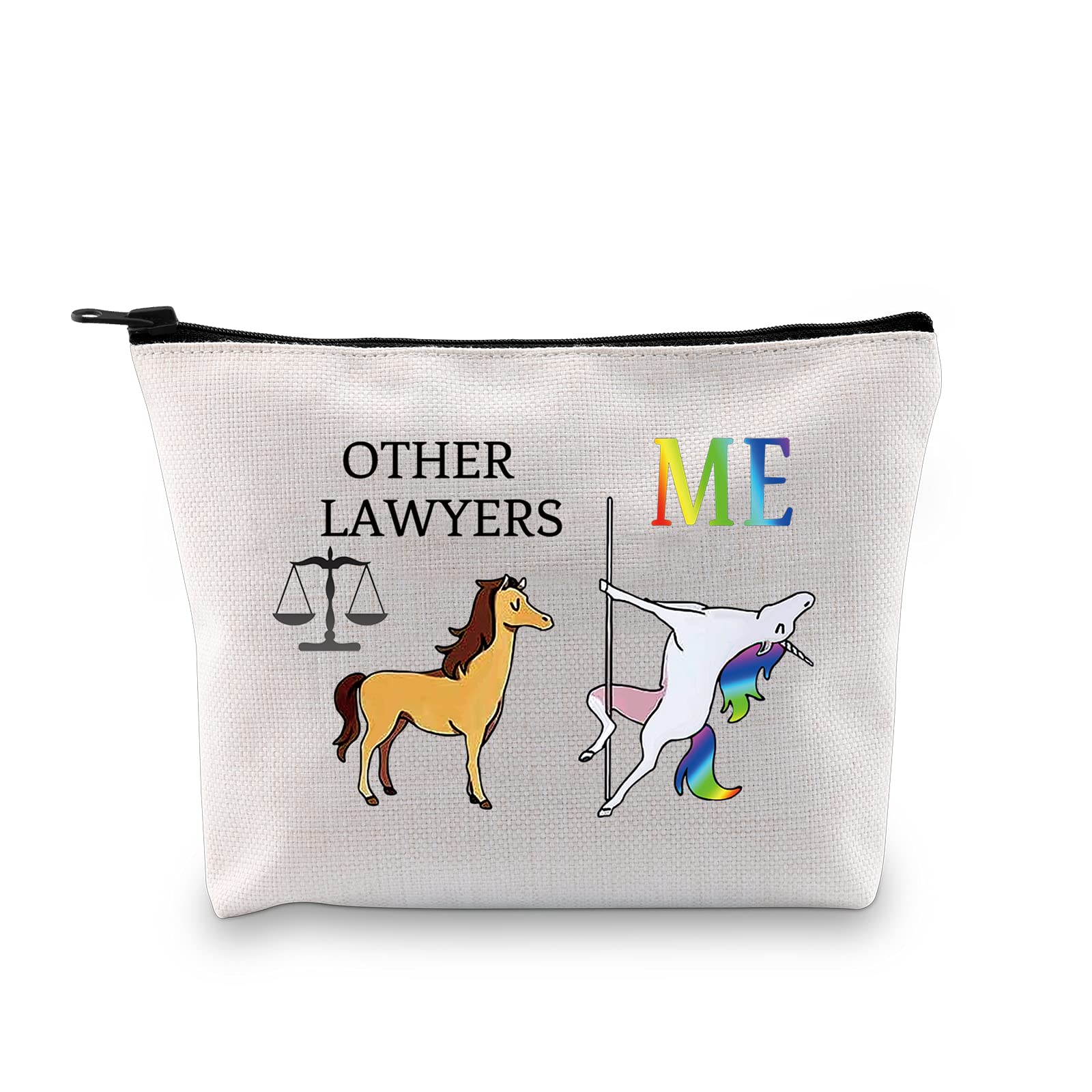 Lawyer Makeup Bag Attorney Gifts Other Lawyers Me Unicorn Scales of Justice Gifts for Paralegal, Judge, Law Student (Lawyer Bag)