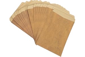 NULYLU 20pcs Kraft Paper Brown Envelopes Portable and Moisture Resistant Package Envelopes for Greeting