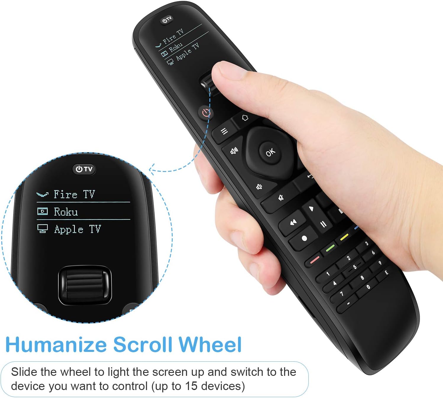 Sofabaton U1 Universal Remote Control with Smart APP Setting, OLED Display, Macro Button, Replace up to 15 Bluetooth & IR Devices, Compatible with Smart Home Entertainment Devices Over 6000 Brands: Electronics