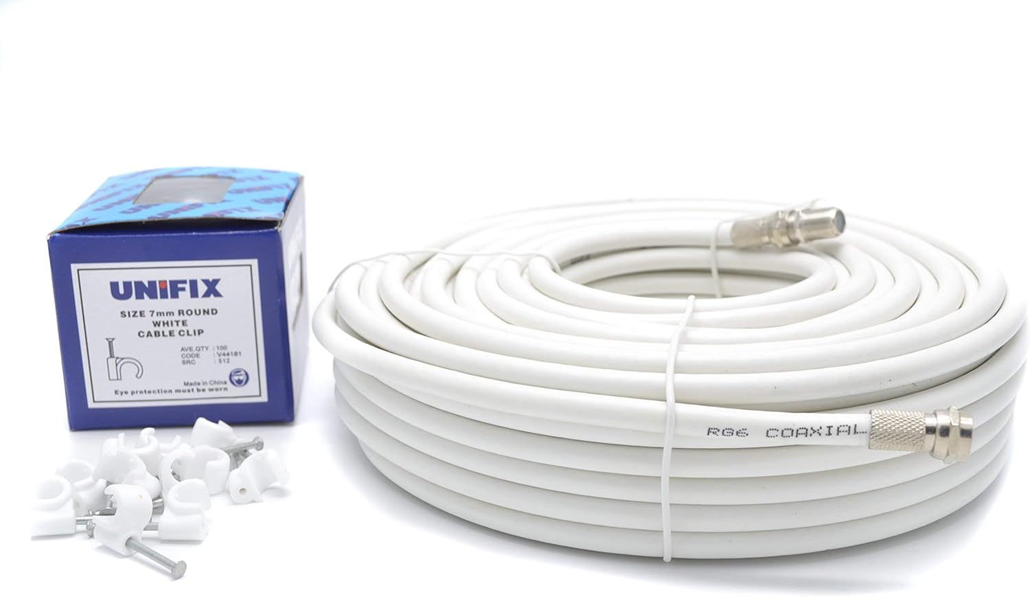 SSL Satellites 2 Meter RG6 Satellite TV Coax Cable Extension Kit with Fitted F Connectors for Sky Q HD Freesat & Virgin - Image 3