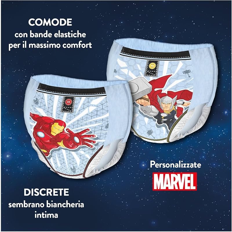 Drynites Pannolini Mutandina, Taglia M (17-30 Kg), 64 Pannolini
