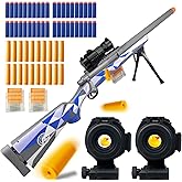 AGM MASTECH M24 Foam Blaster, Shell Ejecting, Safety Switch, Adjustable Stock 41.8 Inch, Scope, 40 Darts, 20 Casings, 2 Mags, Tactical Game Gear for Teens 14+ Years Adults