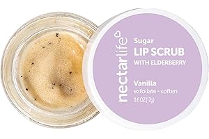 NECTAR BATH TREATS All Natural, Vegan Cookies & Cream Lip Scrub, Sugar Lip Scrub, Conditioning Lip Scrub, Gentle Exfoliation, Lip Polish & Lip Exfoliator Gift for Women and Girls
