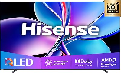 TV 100" QLED 4K 144Hz 100E7Q PRO, Smart TV VIDAA U8, Dolby Vision IQ, HDR 10+ Adaptive, Game Mode, Dolby Atmos, Alexa Built-in, Voice, Tuner DVB-T2/S2 HEVC 10, lativù, 2025