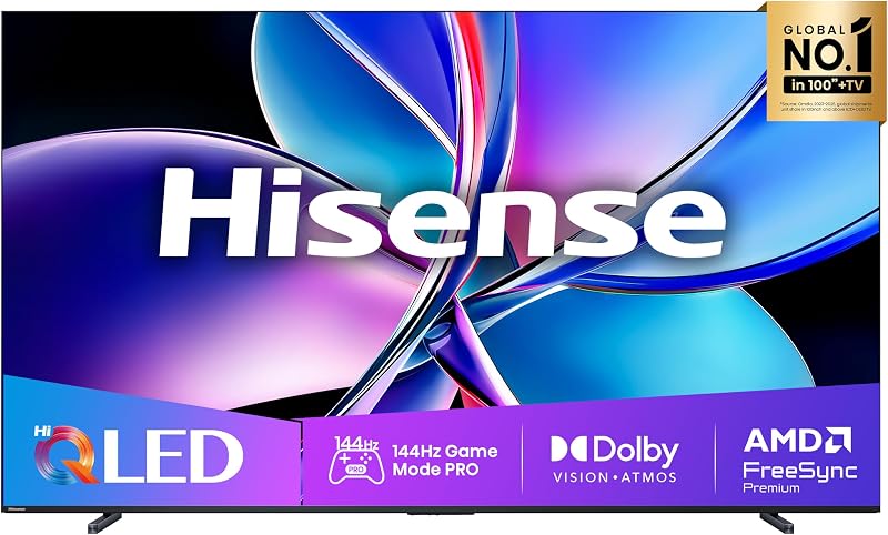 TV 100" QLED 4K 144Hz 100E7Q PRO, Smart TV VIDAA U8, Dolby Vision IQ, HDR 10+ Adaptive, Game Mode, Dolby Atmos, Alexa Built-in, Voice, Tuner DVB-T2/S2 HEVC 10, lativù, 2025