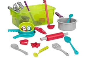 Battat – Pretend Cooking Set – Plastic Kitchen Toys – Play Dishes & Utensils-Toddler Cooking Set – 3 Years + (21 Pcs)