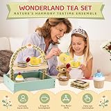 Airlab Wooden Tea Set for Toddlers Daisy Design Beach Safe Beech Wood view 4