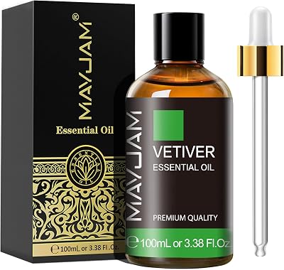 MAYJAM Vetiver Essential Oils 100ML Vetiver Oil for Diffuser Humidifier