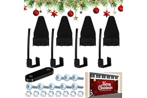 Vercraft 8 Pcs Christmas Garage Door Banner Clamps Christmas Garage Door Backdrop Installation Kit Large Banner Cover Hanging Hooks Tools Mural Clips for Decoration