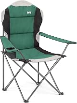 Trail Kestrel Deluxe Camping Chair High Back with Cup Holder Green