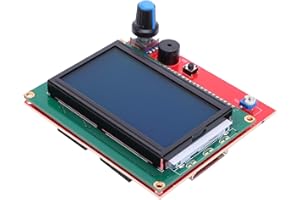 12864 LCD Control Module Panel, Display Motherboard, 3D Printer Smart Display Module Controller with 2Pcs Lines