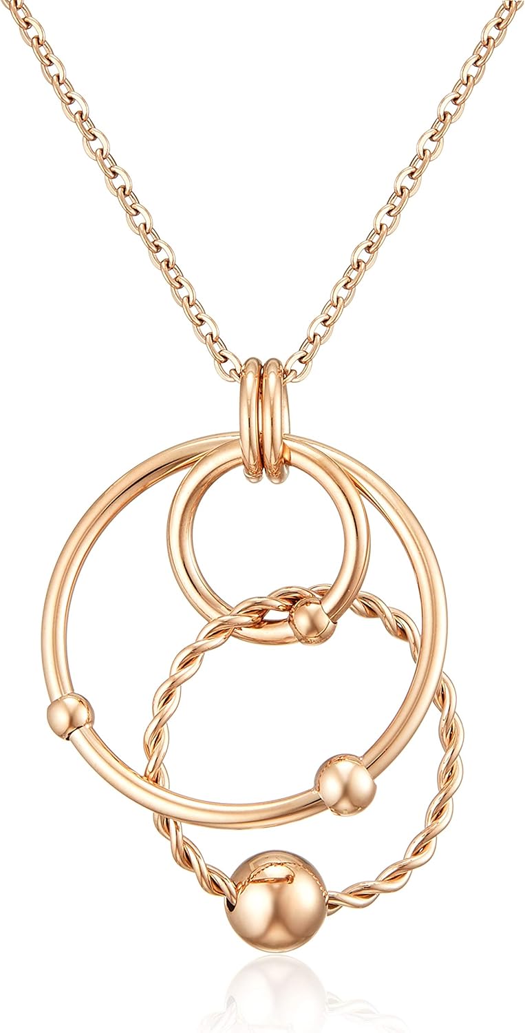 Amazon フォリフォリ Folli Follie Style Bonding サークルネックレス ピンクゴールド 1n18t028r ネックレス 通販