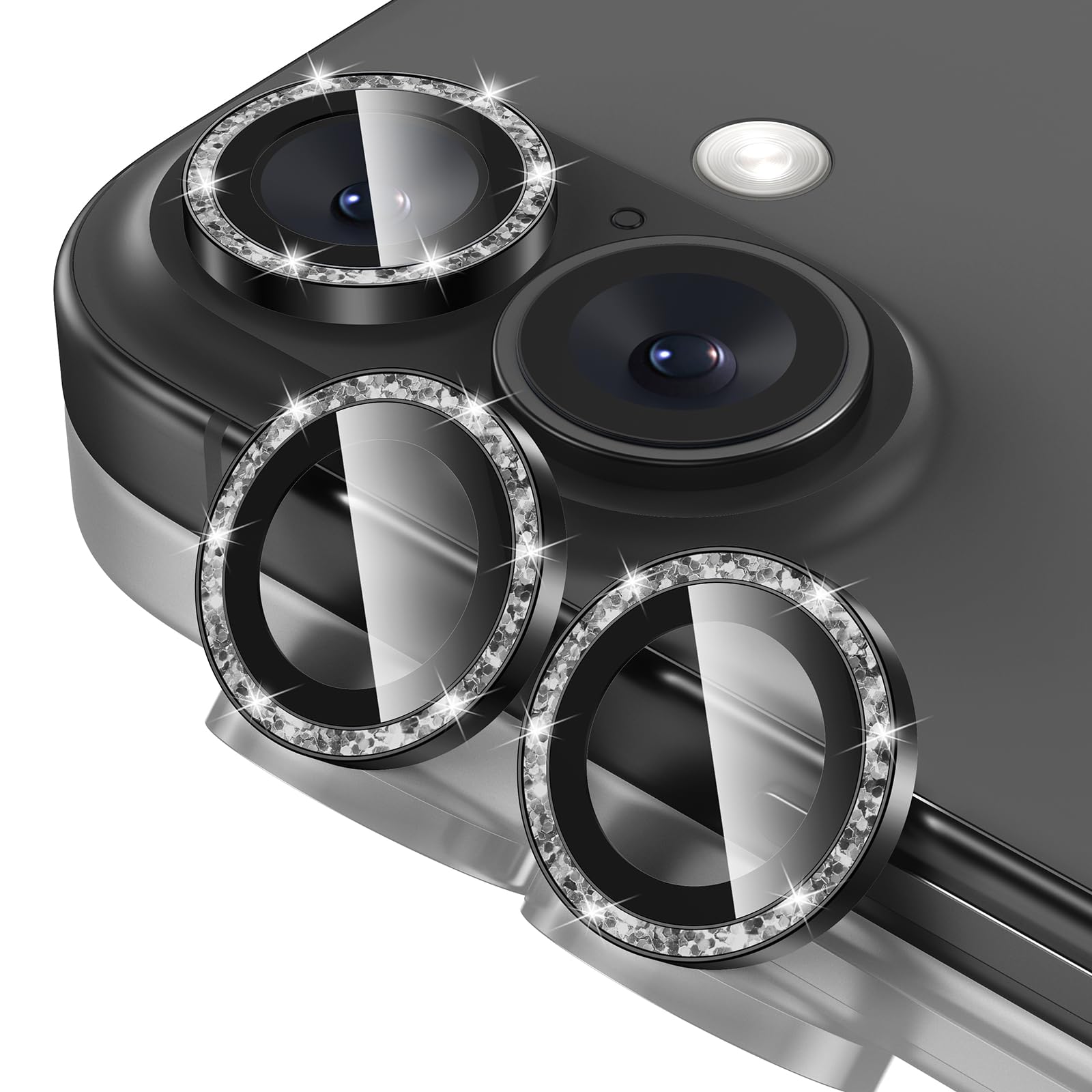 Photo 1 of Tensea for iPhone 16 / iPhone 16 Plus Camera Lens Protector, 9H Tempered Glass Camera Cover Screen Protector, HD Clear, Metal Individual Ring for iPhone 16 6.1inch/16 Plus 6.7inch