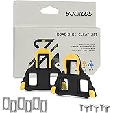 BUCKLOS SPD SL Cleats for Road Bike Cycling Shoes Compatible with Shimano SPD-SL Pedals-BH10/BH11/BH12 Float Cleats for Indoor Peloton & Outdoor Bicycle Training