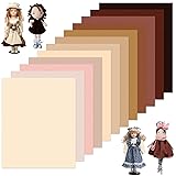 Whaline 12Pcs Skin Tone Cotton Fabric Bundles 18 x