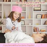 LOYO Kids Doctor Role Play Costume Green Lab Coat Scrubs Stethoscope 3-6 view 5