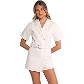 Petal & Pup womens Rhi-denim-romper-white