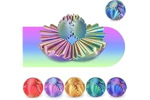Gear Ball 3D Printed Spin Ball or Cube Fidget Toy,Gear Sphere Fidget Toy,Fidget Ball Gear Toy for Stress and Anxiety Relief, 