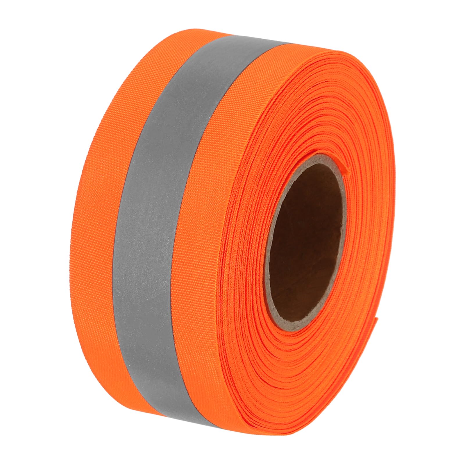 PATIKIL Reflective Tape Strip, 2" x 50Ft High Visibility Reflective Tape Sew-on DIY Warning Safety Fabric Webbing for Clothing Raincoats, Orange-red