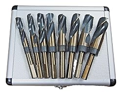 Hoteche 8PC HSS Cobalt Silver & Deming Drill Bits