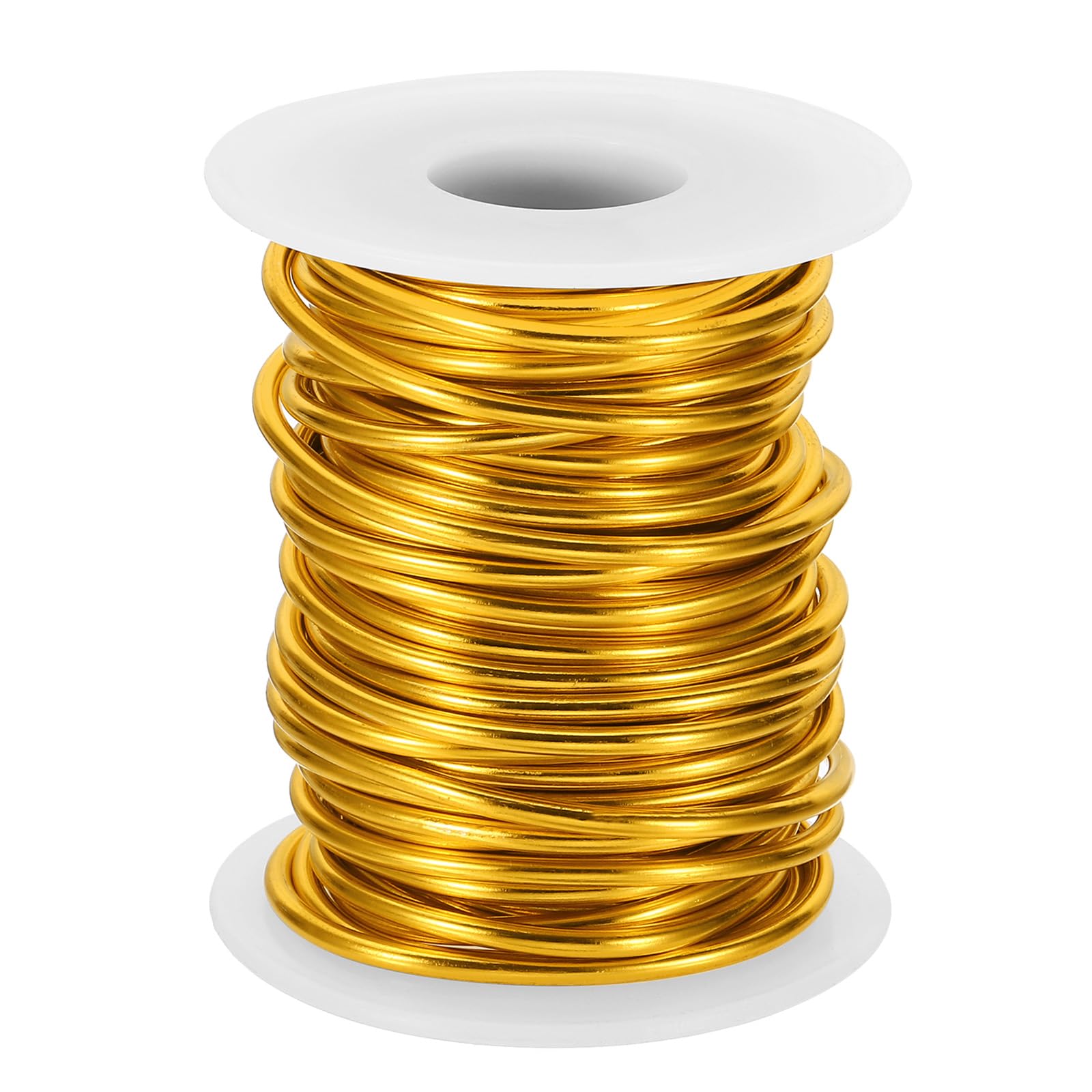 PATIKIL 10 Gauge 2.5mm Aluminum Craft Wire, 32.8Ft Metal Wire Armature Bendable Wire for Jewelry Making Metal Wrap DIY, Yellow