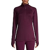 Women's Active Textured 1/4 Zip Pullover (Purple Oxford, S 4-6)
