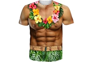 Cozople Mens T-Shirts 3D Printed Funny Shirts Ugly Short Sleeve Crewneck Top Tee