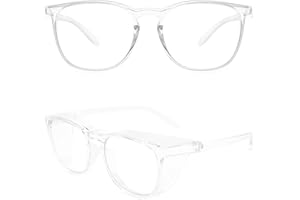 Alsenor Safety Glasses Anti Fog Goggles Protective Eyewear Blue Light Blocking Anti Dust UV Protection Glasses For Men Women (Transparent)