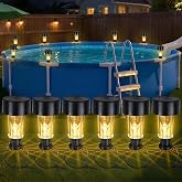 Solar Pool Lights for Framed Above Ground Pools - 6 Pack Waterproof Super Bright Warm White Pool Lights for Above Ground Pools,Light Swimming Pool Enclosure Lighting Decoration for Outdoor Pool Yard