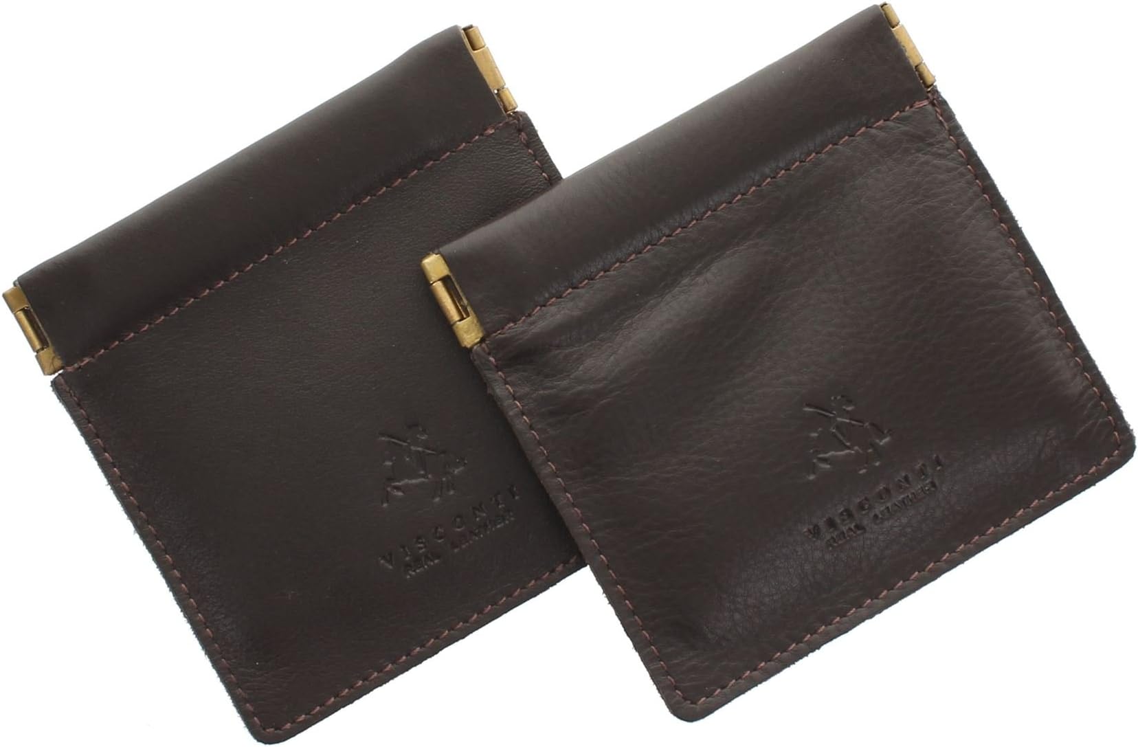 Pack of 2 Visconti Leather Snap Top Purses CP7 Chocolate