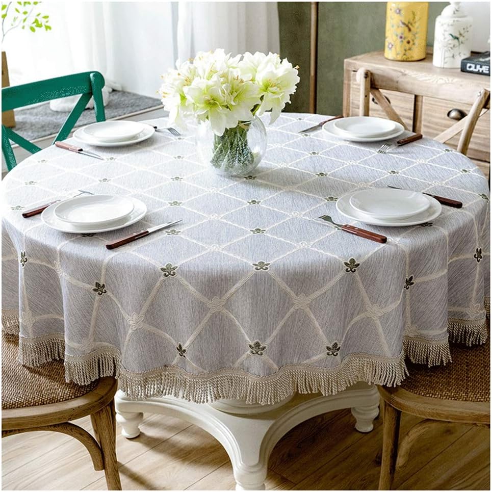 American Tassel Big Round Tablecloth Hotel Restaurant Round Tablecloth Home Dining