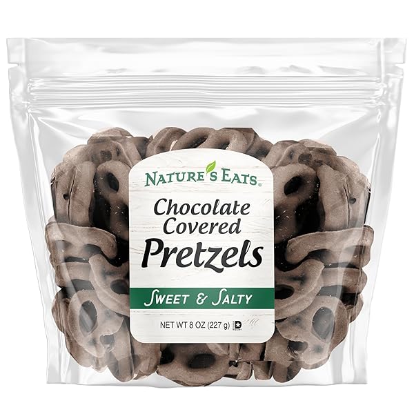 NATURE’S EATS CHOCOLATE PRETZELS 8OZ