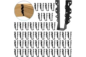 XZWMY 2x6 Joist Hanger 48Pcs,Q235B Steel Face Mount Joist Hangers, Hurricane Ties for Wood,Black Powder Coating Joist Brackets for Rafters Tie Brackets