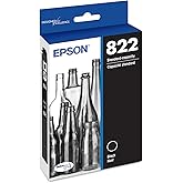 EPSON 822 DURABrite Ultra Ink Standard Capacity Black Cartridge (T822120-S) Works with Workforce Pro WF-3820,3823, 4820, 4830