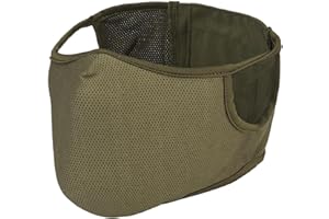 AGORIZEO Tactical Shooting Mask Outdoor Breathable Half Face Airsoft Mask with Removable Mesh Military Mask Face Protective Mask for Men Women Riding Cycling Paintball Shooting Survival CS Halloween Cosplay