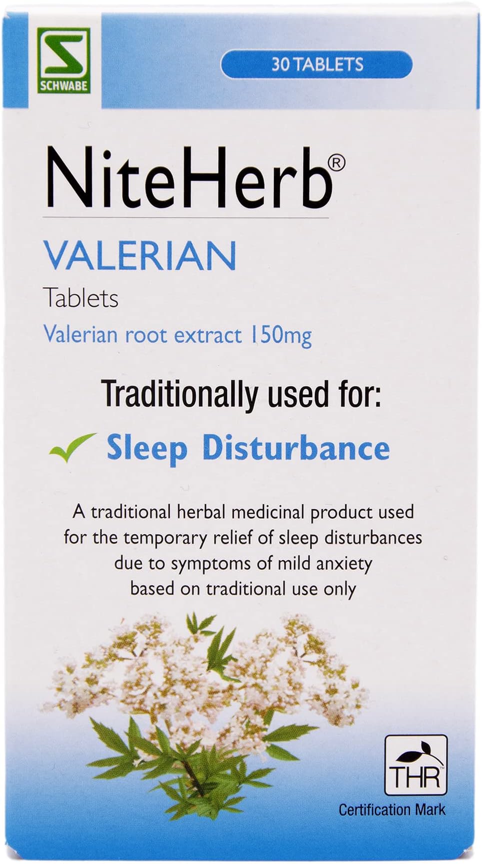 Schwabe NiteHerb Valerian Root Extract 150mg 30 Tablets Traditional Remedy