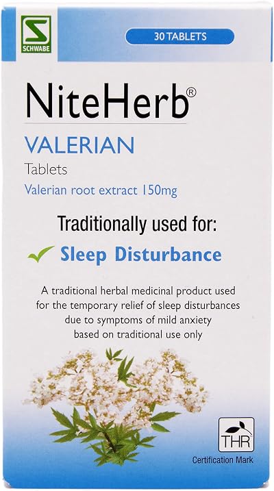 Schwabe NiteHerb Valerian Root Extract 150mg 30 Tablets Traditional Remedy