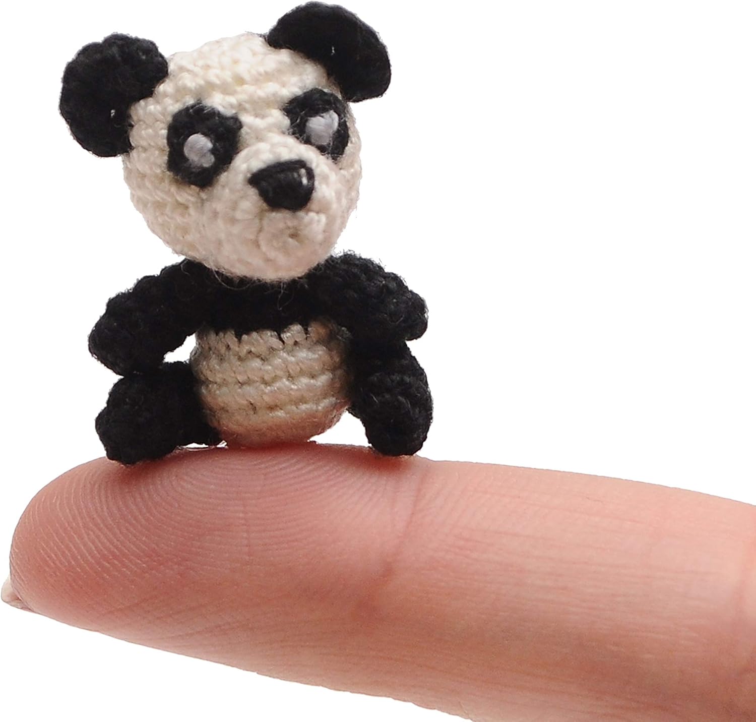 Amazon Com Daoofthao Micro Tiny Miniature Panda Bear Plush Toy Handmade Amigurumi Crochet Animal Home Kitchen