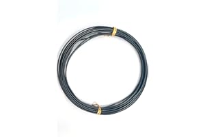 Yountiger Aluminum Wire, Wire Armature, Bendable Metal Craft Wire for Making Dolls Skeleton DIY Crafts (15Gauge1(1.5mm), Black)