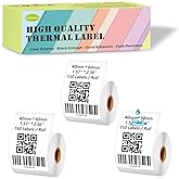 Lemketan 40mm x 60mm Thermal Labels, 1.57'' x 2.36'' Label Maker Tape Refill, Weatherproof & Tear-Resistant Thermal Stickers Compatible for Phomemo M110, Supvan T50M Pro [150 Labels/Roll x 3]