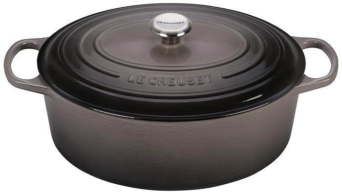 Le Creuset Signature Enameled Cast-Iron 9.5 Quart Oval French (Dutch) Oven, Oyster