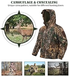 NAVEKULL Silent Hunting Clothes for Men Soft Shell