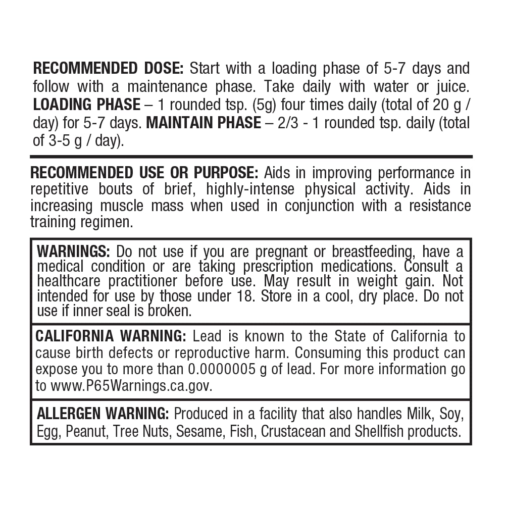 ALLMAX Essentials - Creatine Monohydrate, Micronized Creatine Powder for Strength and Muscle Recovery, Gluten Free & Fast Absorbing 100g - 20 Servings