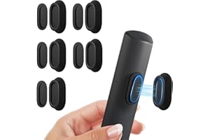 Nearockle 5 Pack Magnetic Remote Control Holder Wall Mount, Upgraded No Drill Self-Adhesive Organizer TV Remote Holder for Bed, Fan, RV Accessories (Black)